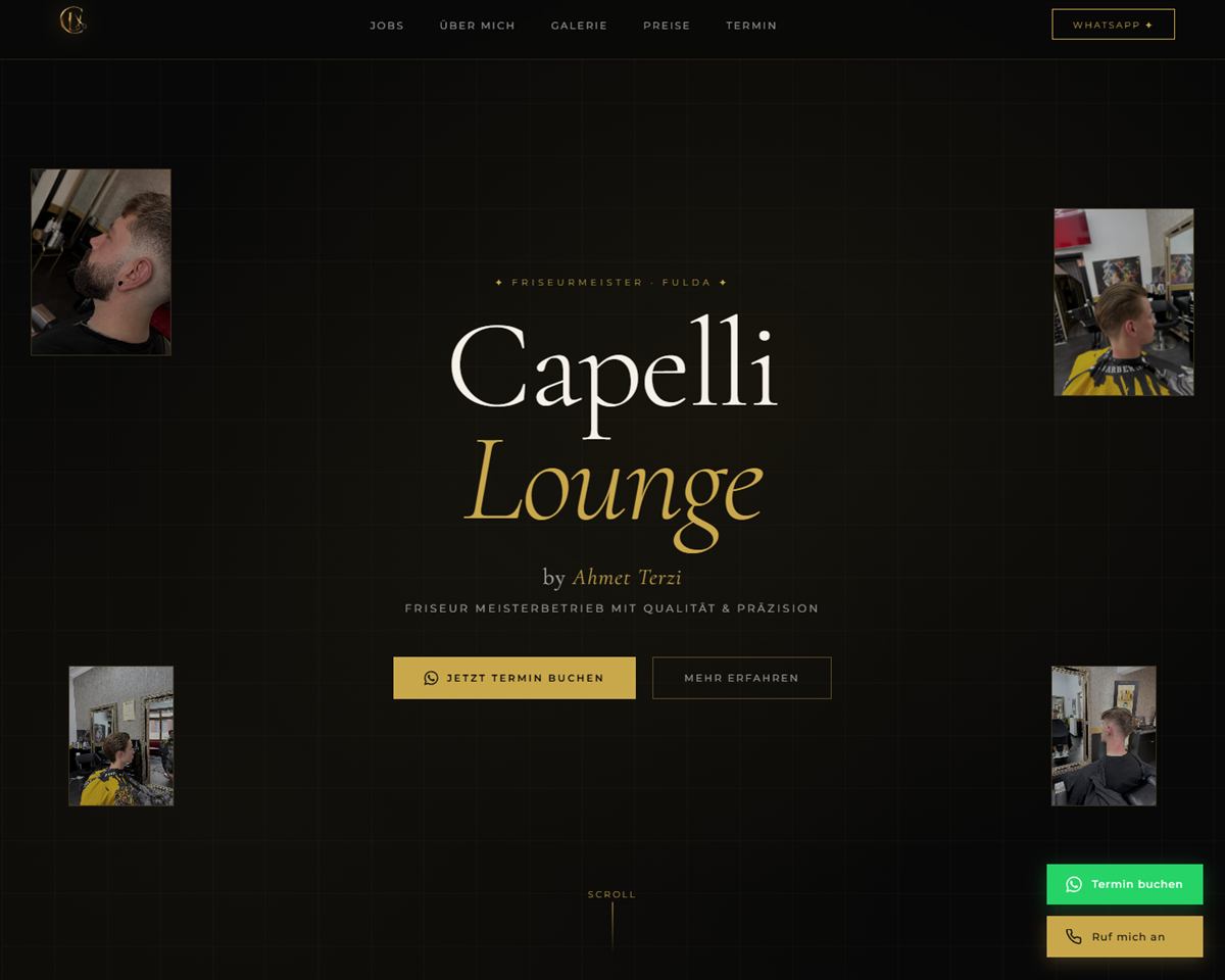 Capelli Lounge Website Screenshot